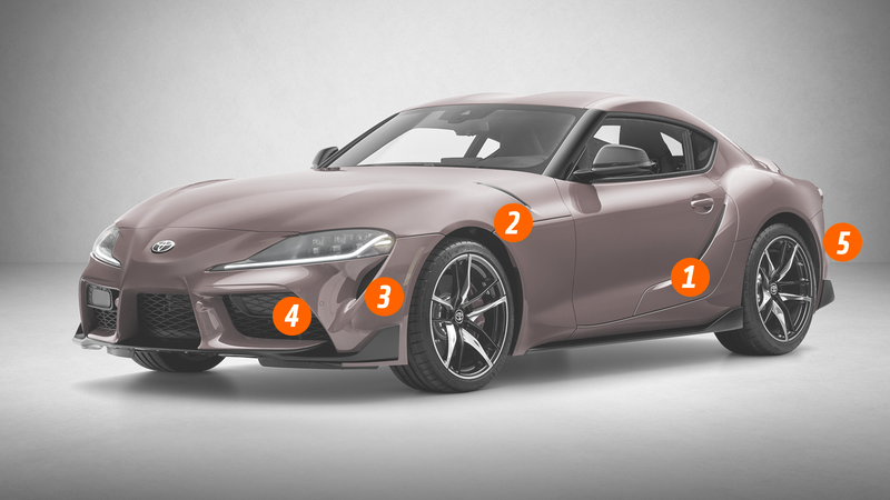 Illustration for article titled Here's Every Fake Vent on the 2020 Toyota Supra